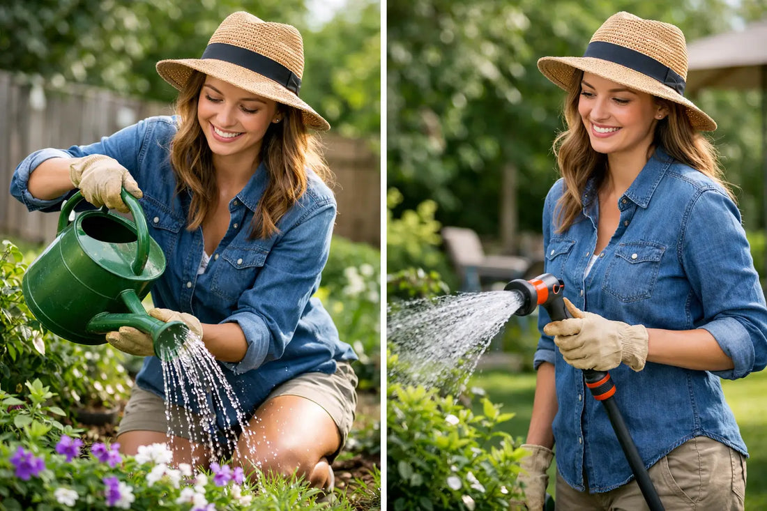 Watering Can Versus Hose Watering