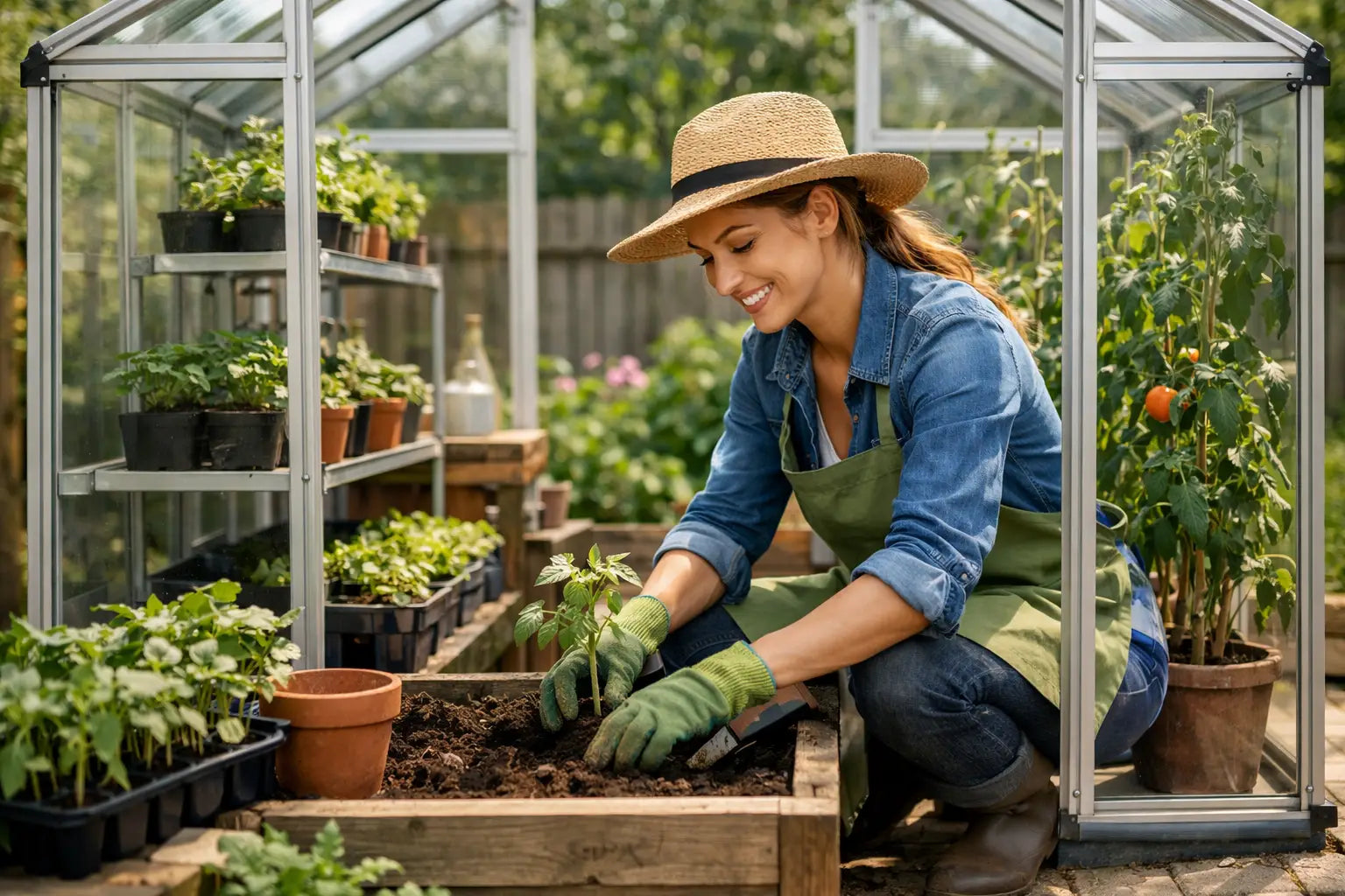 Small Backyard Greenhouse Setup Example