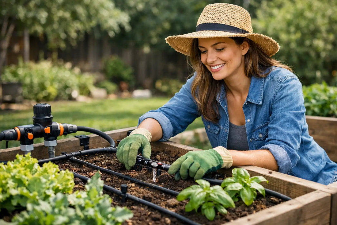 Raised Bed Watering Setup Example That Works
