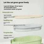 Hydroponic Cat Grass Planter pieces