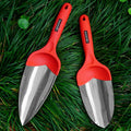 Multi functional plastic red handle stainless steel round shovel tip shovel sand shovel gardening tool with scale