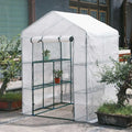 143x143x195CM GreenHouse PE Cover Waterproof Replacement Cover With Door Thermal Insulation & Rainproof Greenhouses Transparent