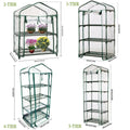 2-5 Tier Walk-in Greenhouse Replacement Cover Flowers Plants Warm for Outdoor Indoor PVC Greenhouse Cover with Zipper - No Shelf