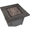 30" Gas Outdoor Fire Pit Table with Resin Mantel