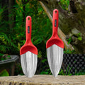 Multi functional plastic red handle stainless steel round shovel tip shovel sand shovel gardening tool with scale