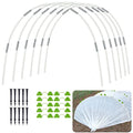 Greenhouse Hoops Set Gardening Folding Fiber Rod Set Greenhouse Seedling Arch Shed Bracket Garden Plant Hoop Grow Tunnel Support