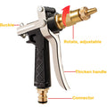 High-Pressure Adjustable Metal Water Gun Nozzle | Multi-Purpose Sprayer for Car Washing, Garden Irrigation & Pet Showering