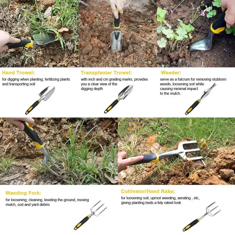 Weeding Fork, Cultivator Rake, Weeder Fork, Hand Trowel, Transplanter